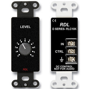 RDL DB-RLC10K Remote Level Control - 0 to 10K Ohm (Black) - Custom Engraving Option