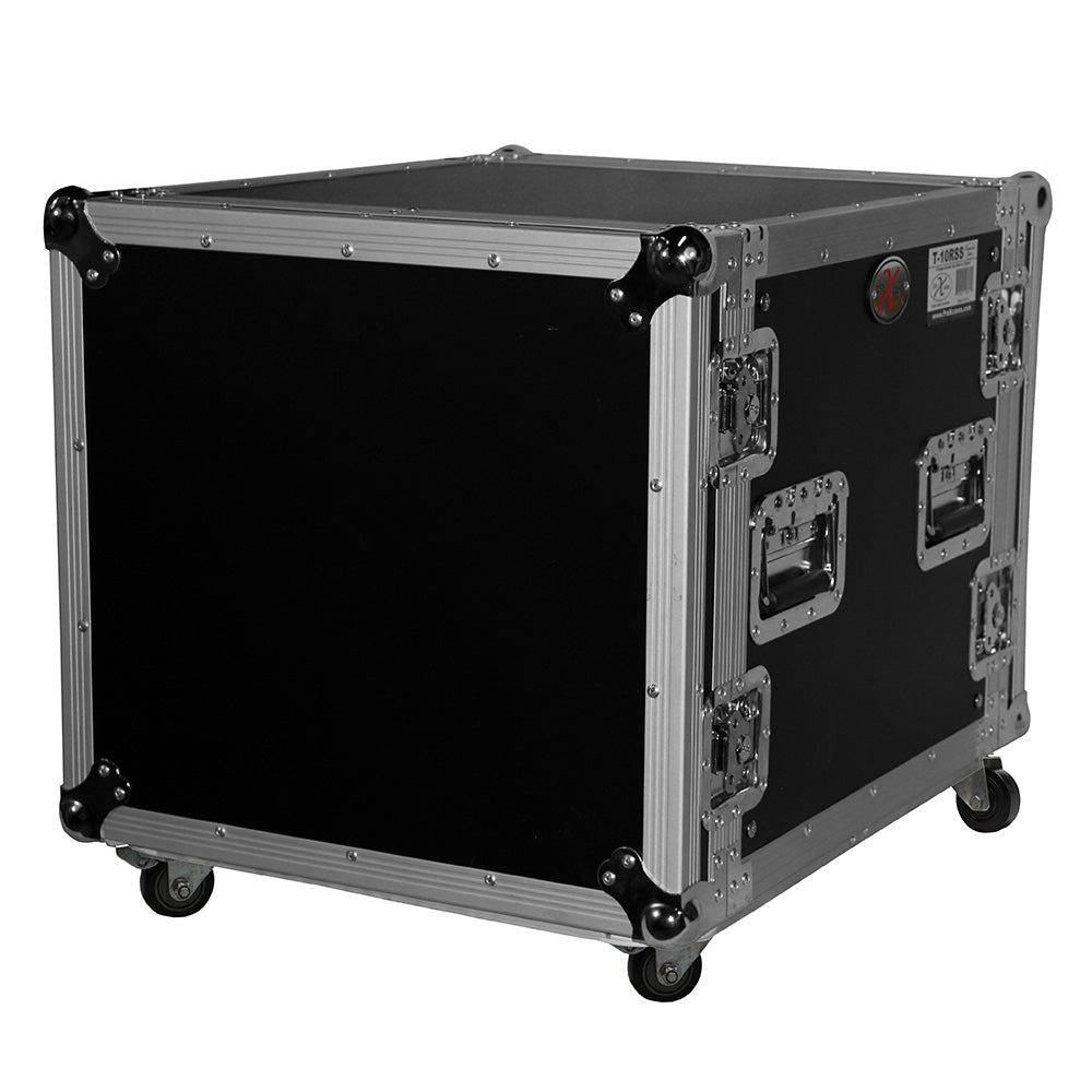 ProX T-10RSS - 10U Vertical Rack, 4" Blue Casters