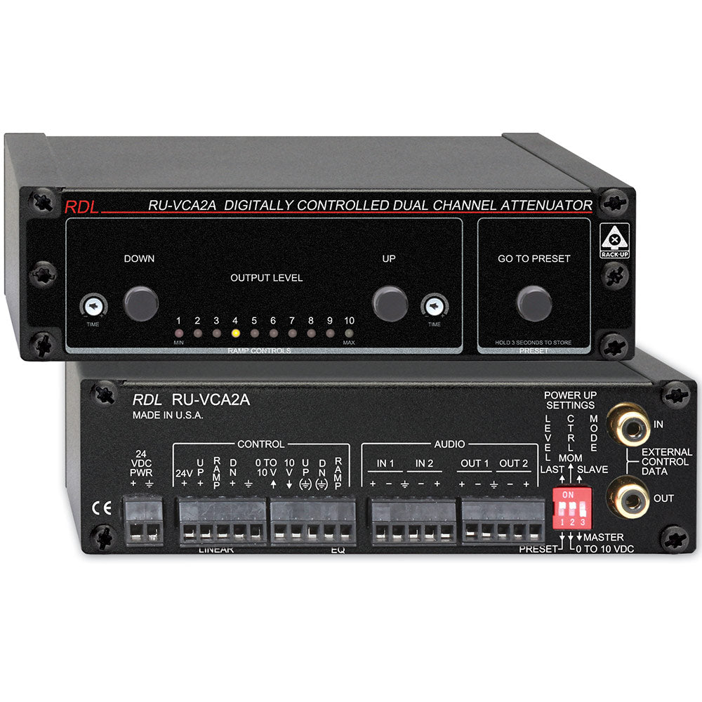 RDL RU-VCA2A Digitally Controlled 2-Channel Audio Attenuator