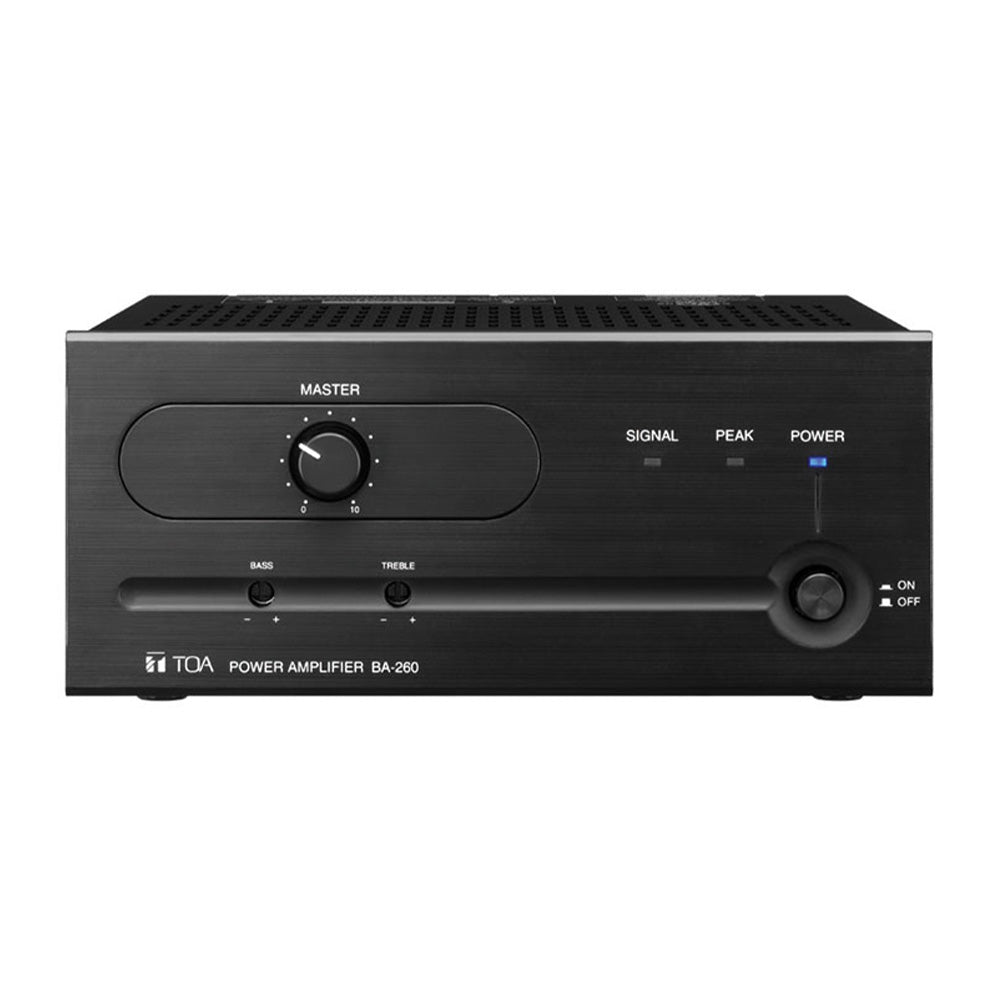 TOA BA-260 - 60-Watt 4-Ohm/25/70V Mono Power Amplifier with Stereo Line Input