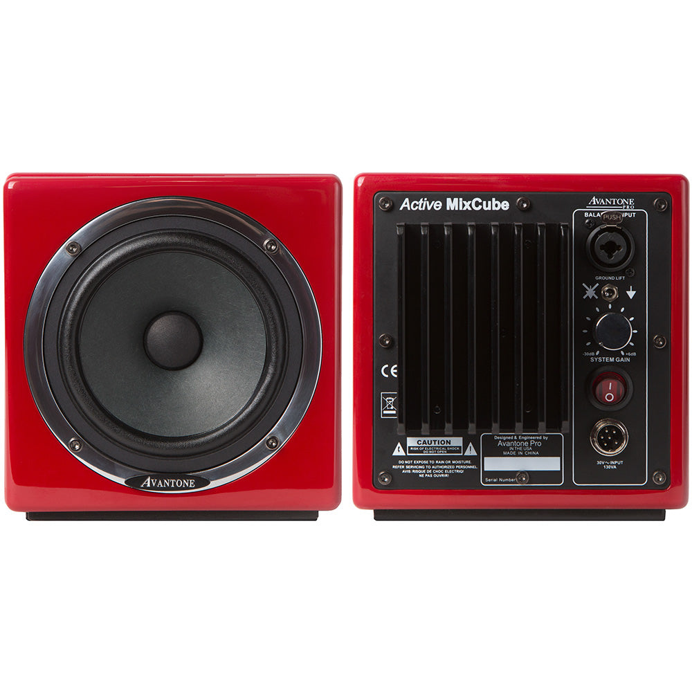 Avantone MixCube 10th Anniversary Full-Range Mini Reference Monitor (Red / Active) - Pair