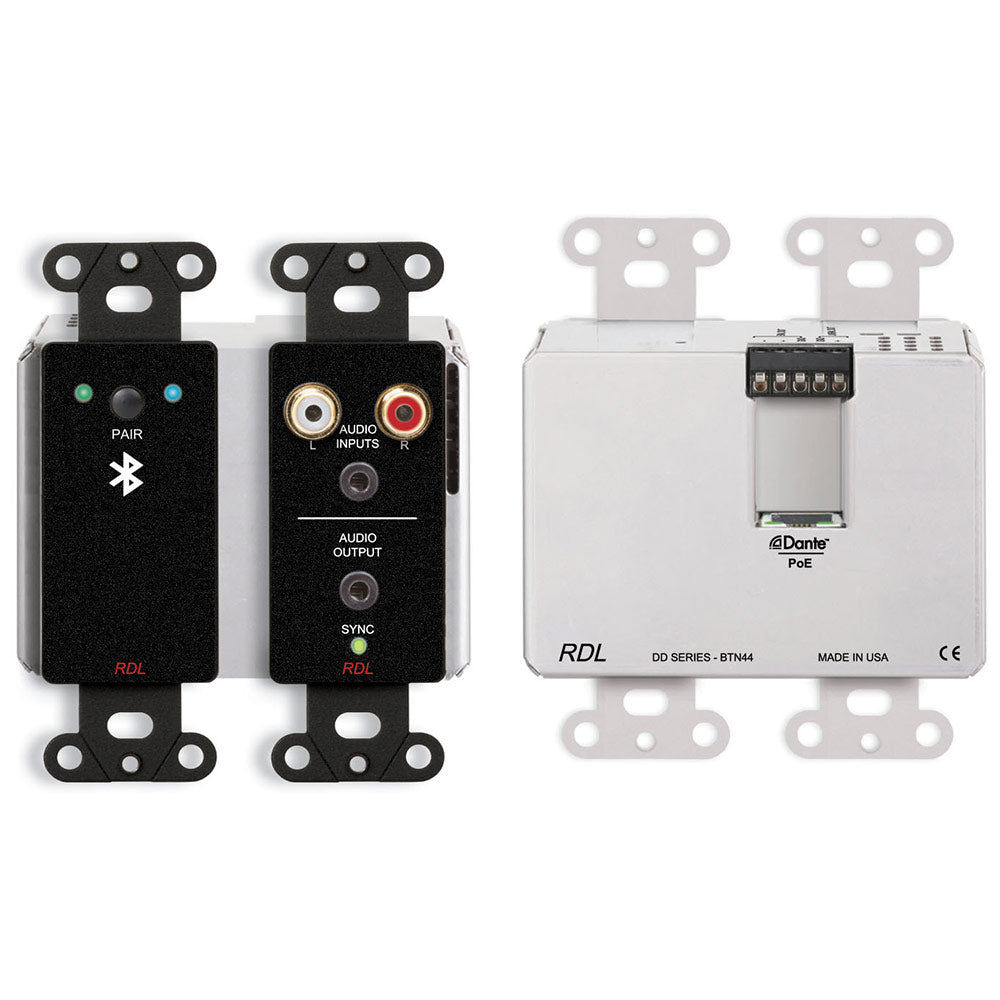 RDL DDB-BTN44 Wall-Mounted Bi-Directional Line-Level and Bluetooth Audio Dante Interface