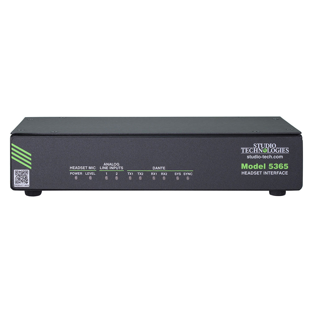 Studio Technologies Model 5365 - Dante to IFB / Intercom Headset Interface