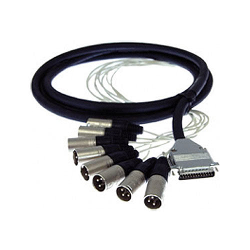 Pro Co DA88XM-5 DB25 to 8 XLRM Audio Snake (5 Foot)