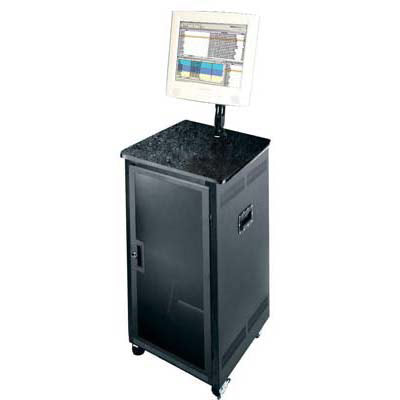 Middle Atlantic PTRK-21MDK 21 Space Rolling Rack with Plexiglass Door & Graphite Top