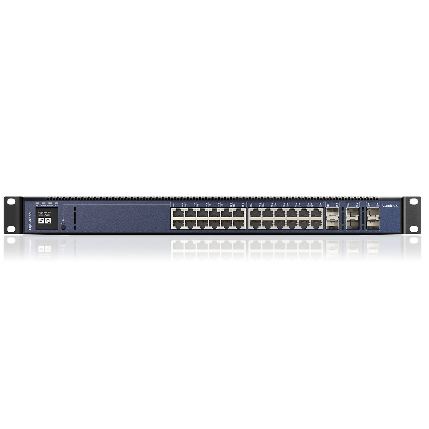 Luminex GigaCore 30i - 1GB Network Switch for AV Systems (24x1G / 6x1G SFP+ / PoE++)