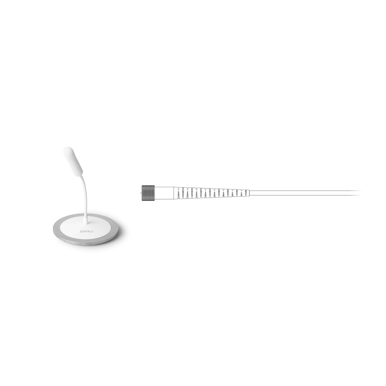 DPA Microphones 4098 CORE - Supercardioid Tabletop Microphone (White / Microdot / 17" Disk)