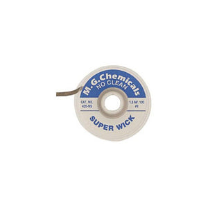 MG Chemicals 426 Super Wick - Fine Braid Desoldering Wick (1/10 Inch / 5 Foot Spool)