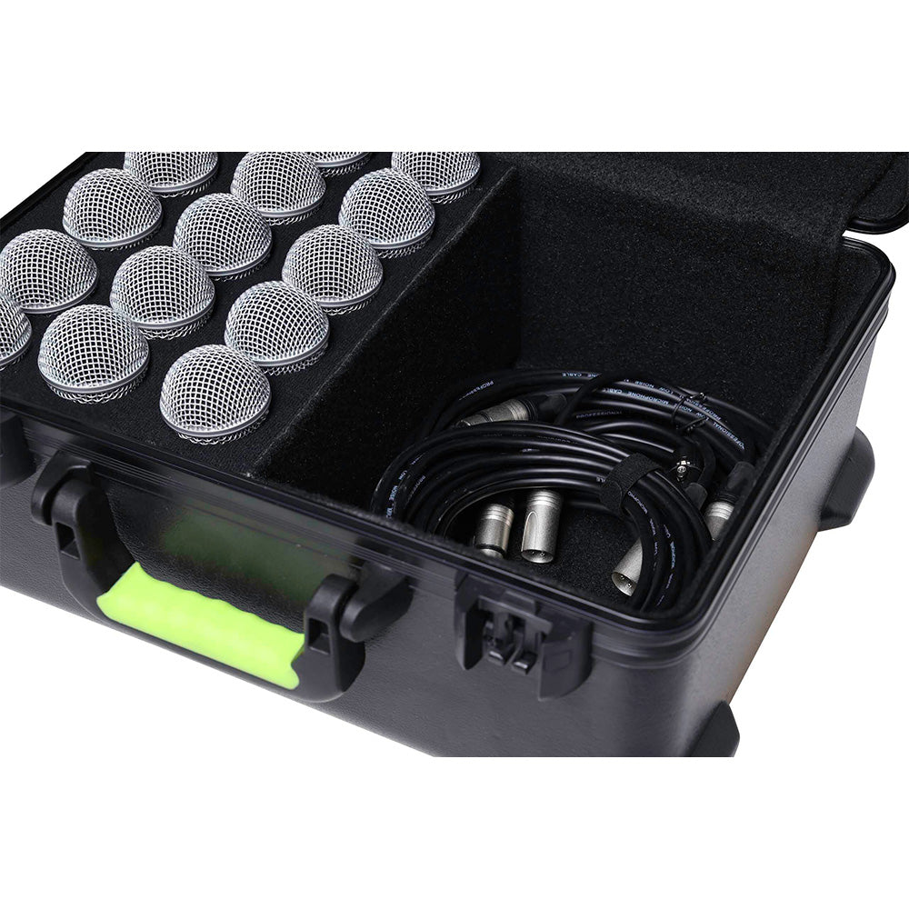 Shure SH-MICCASE15 - Molded Case with TSA Latches for 15 Handheld Microphones