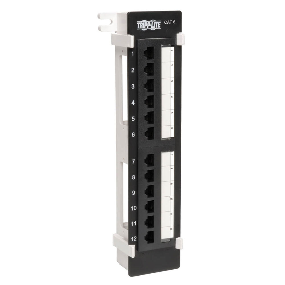 Tripp-Lite N250-012 - 2-Port Cat6/Cat5 Wall-Mount Vertical 110 Patch Panel, TAA