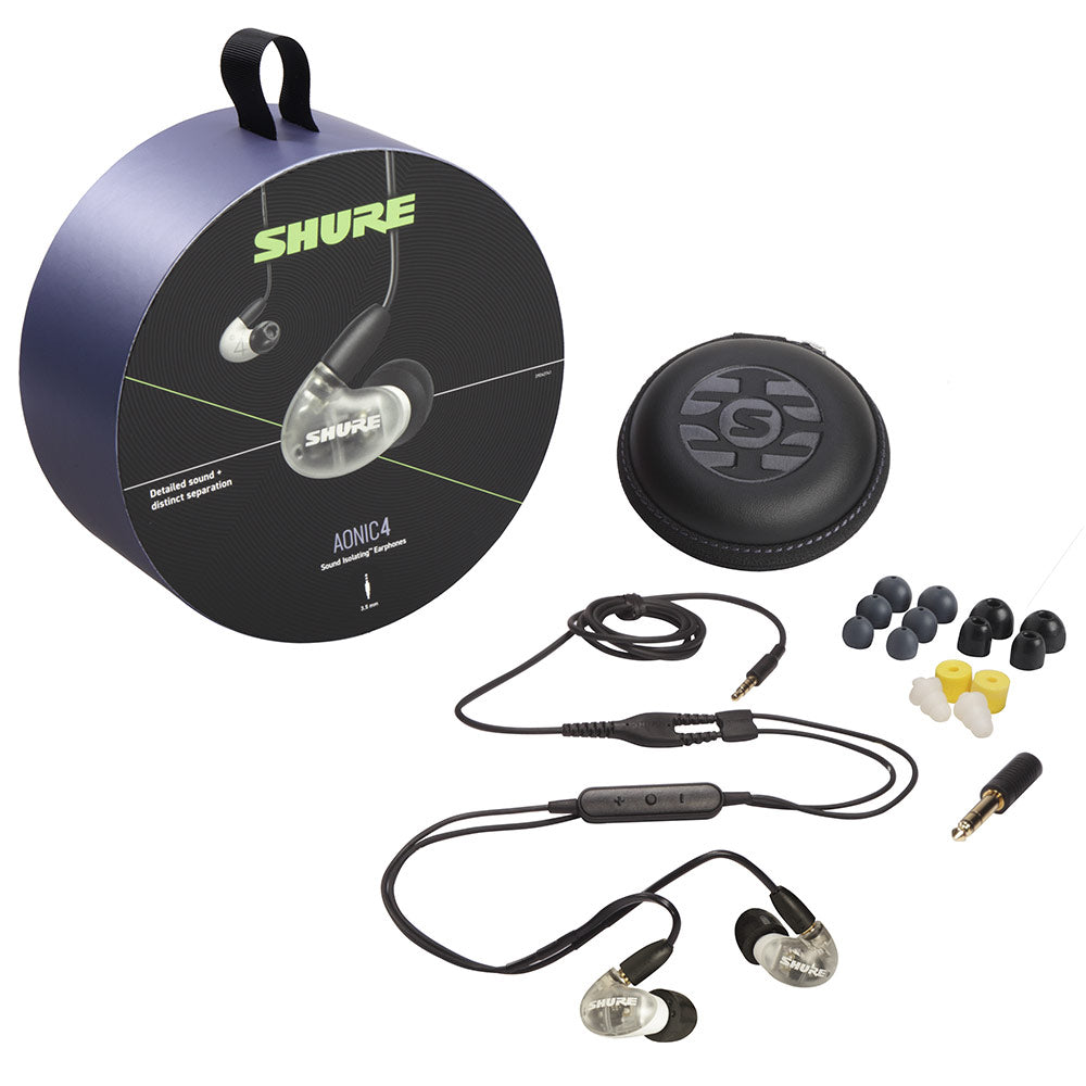 Shure SE42HYBK+UNI AIONIC 4 Hybrid Earphones with Universal Cable (White)
