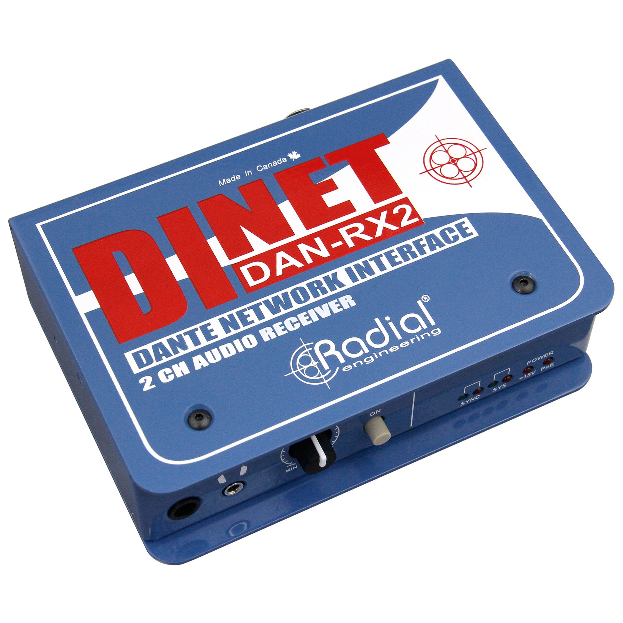 Radial Engineering DiNET DAN-RX2 - 2-Channel Dante Network Receiver