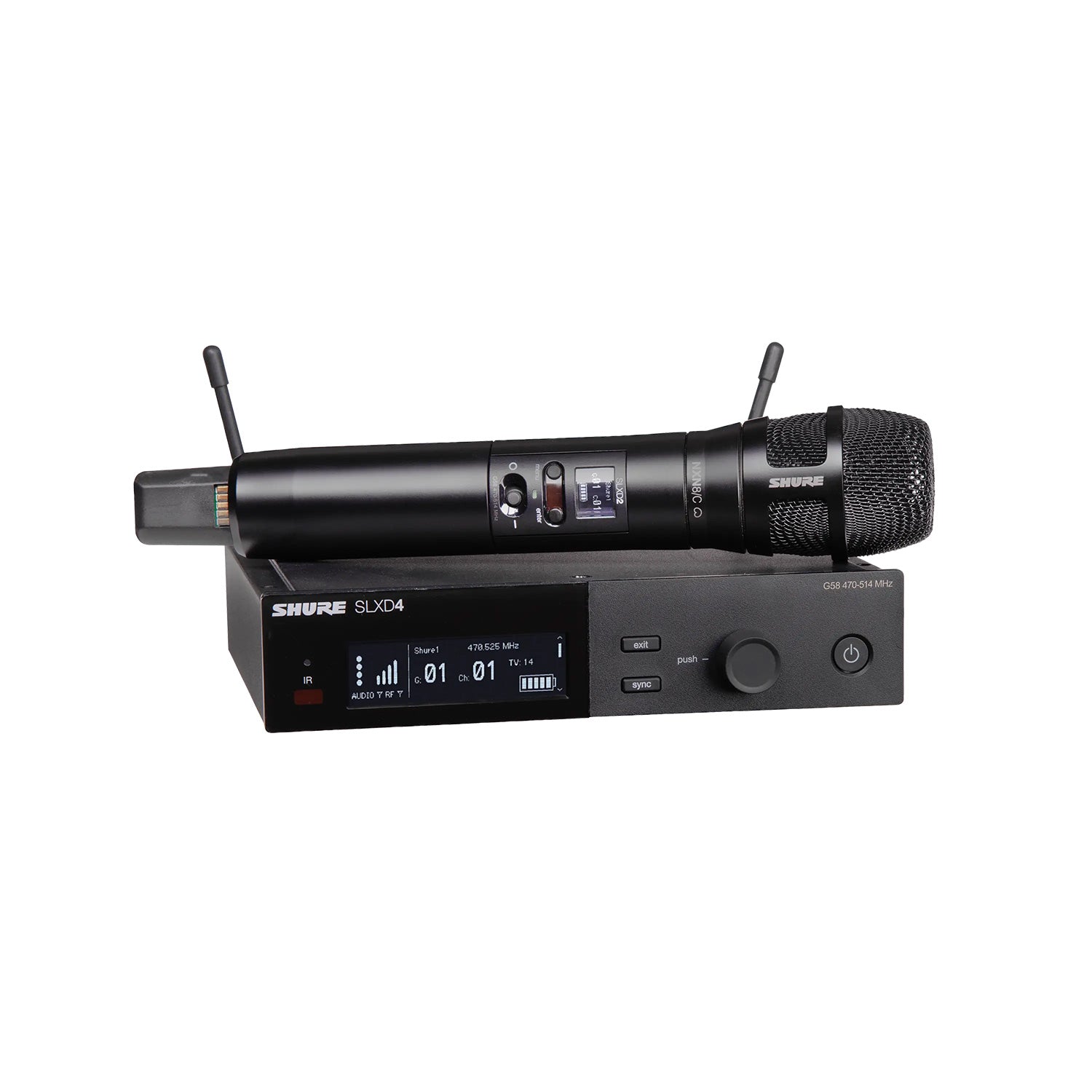 Shure SLXD24/N8CB - Handheld Wireless System with N8 (G58 Band / 470-514 MHz)