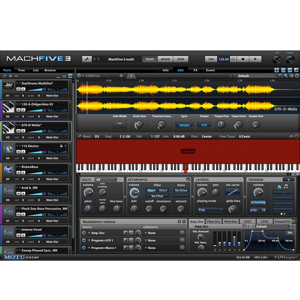 MOTU MachFive 3 Creative Universal Sampler (VST/AU/RTAS)