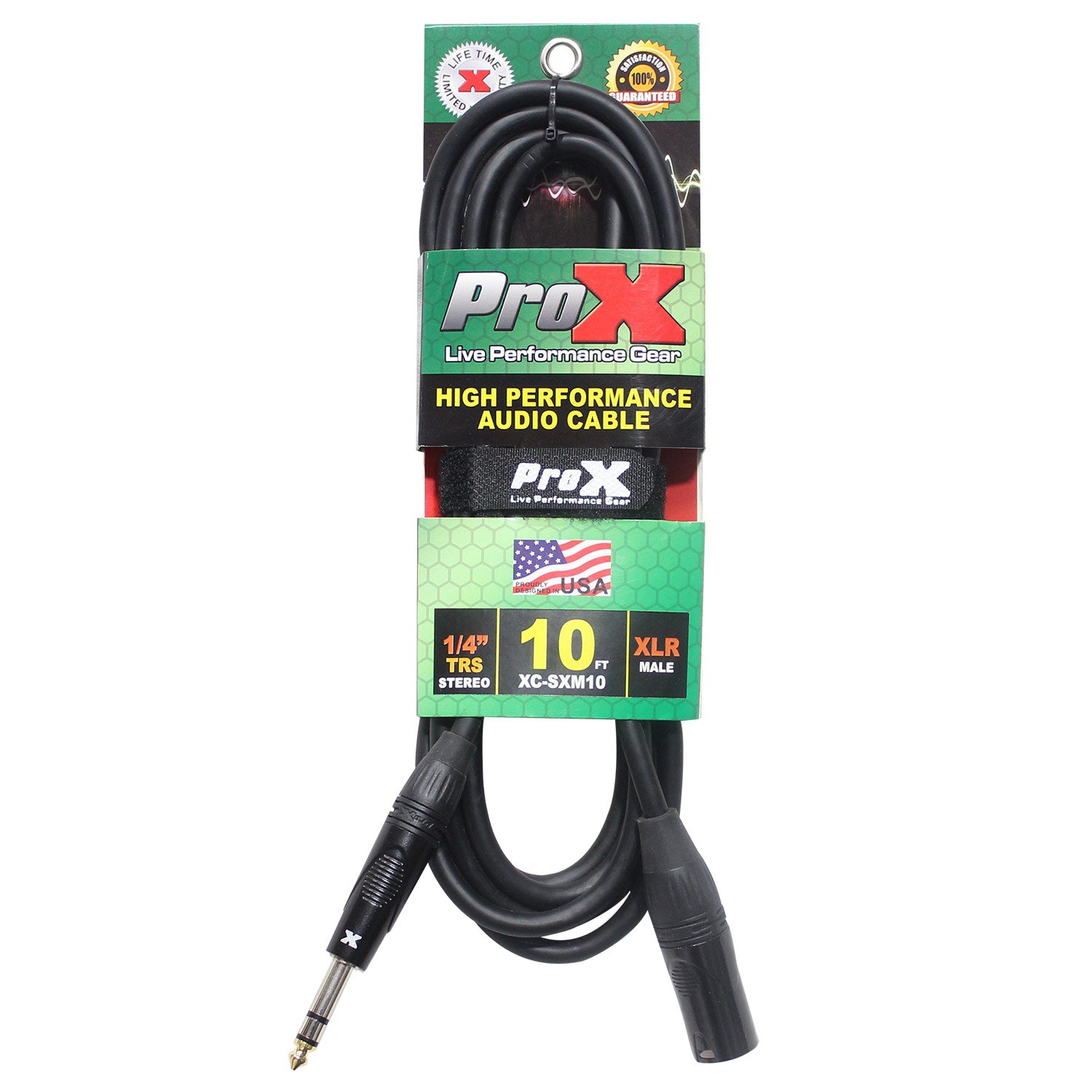ProX XCSXM10 10FT. 1/4" TRS Balanced To XLR-Mcable