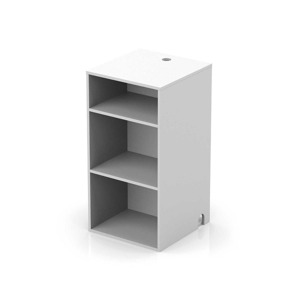 Glorious Modular Mix Rack - DJ Furniture with Storage (White)