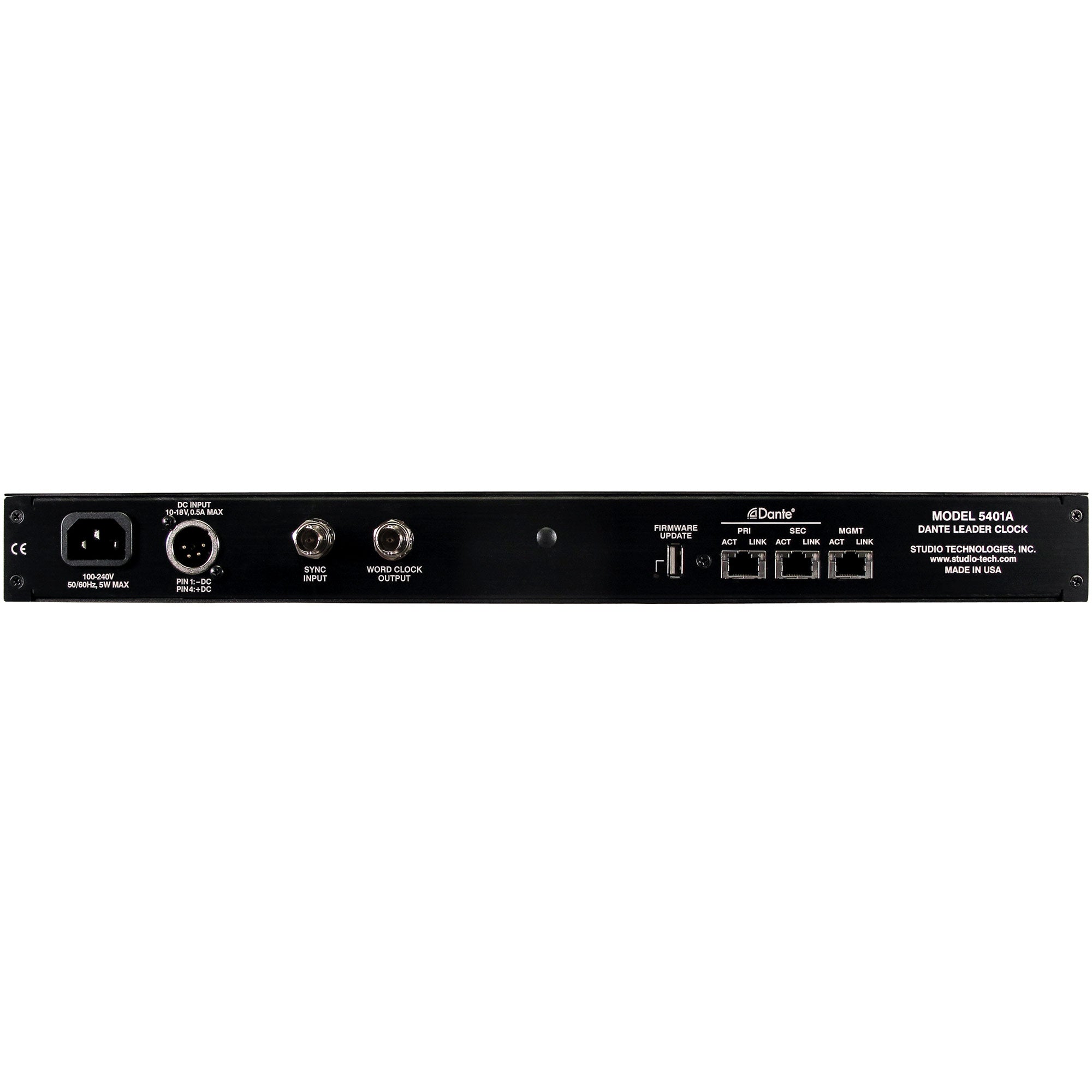 Studio Technologies Model 5401A Dante Leader Clock