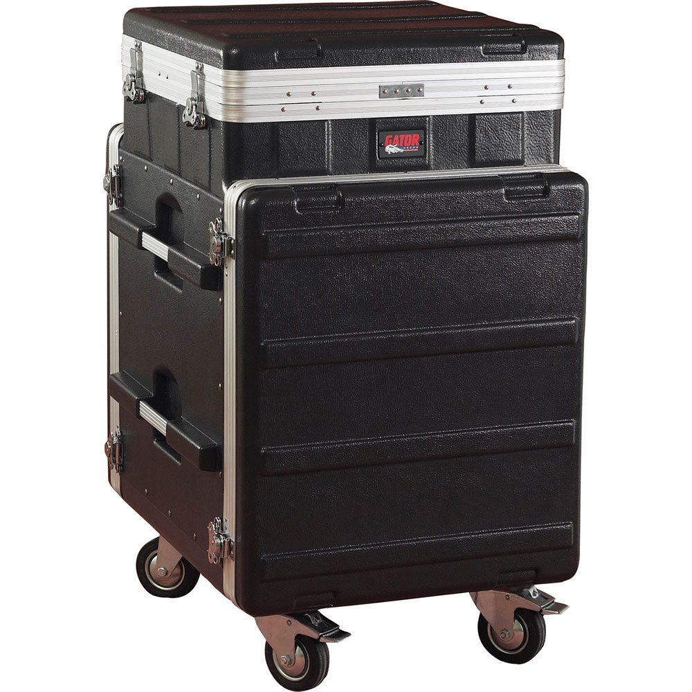 Gator GRC-10X12 PU Polyethylene Pop-Up Console Rack with 10-Space Top over 12-Space Bottom