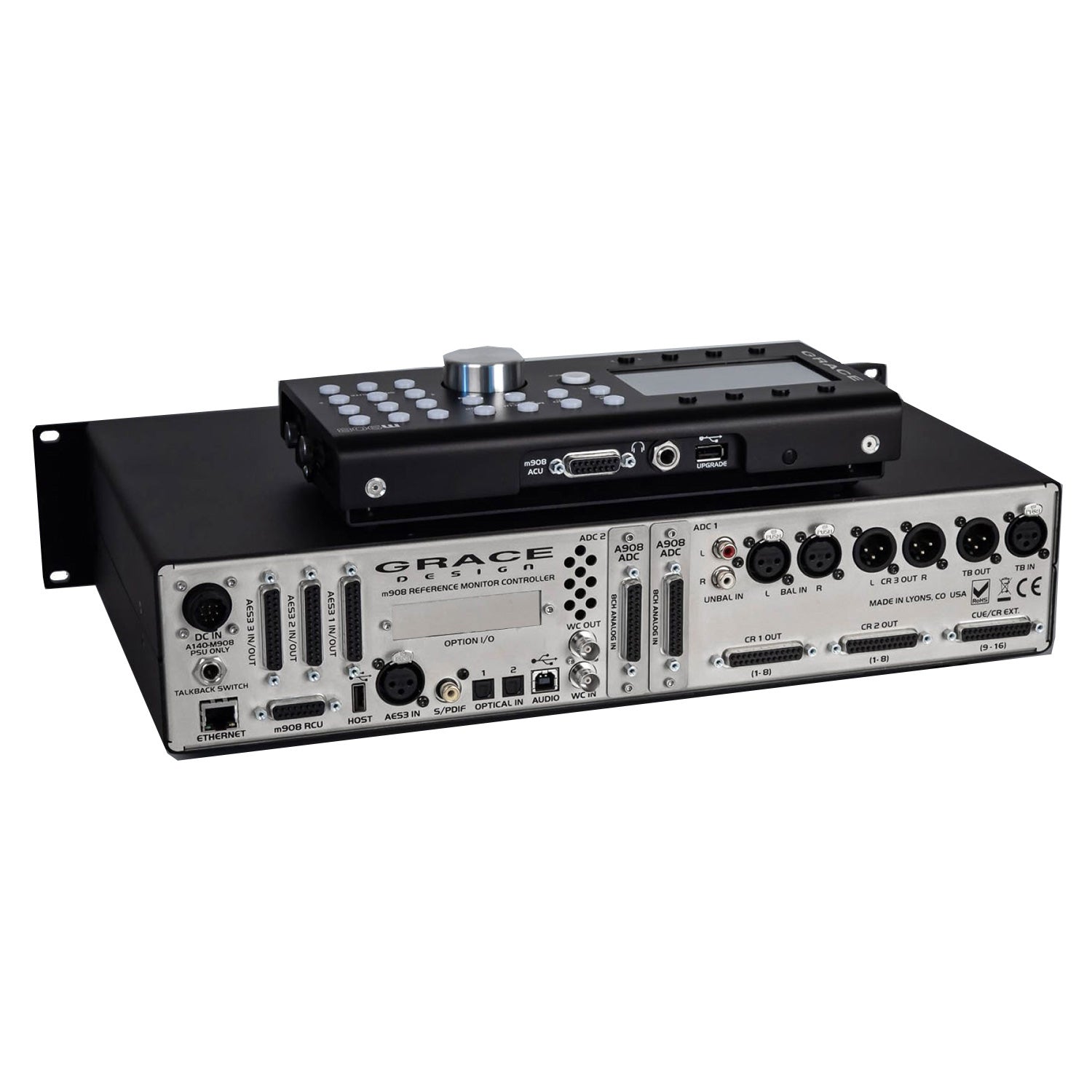 Grace Design m908 - Surround Sound Monitor Controller (ADC-1 / ADC-2 Options)