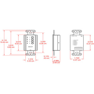 RDL DB-RC4M 4-Channel Remote Source Selector for D-SERIES (Black) - Custom Engraving Option