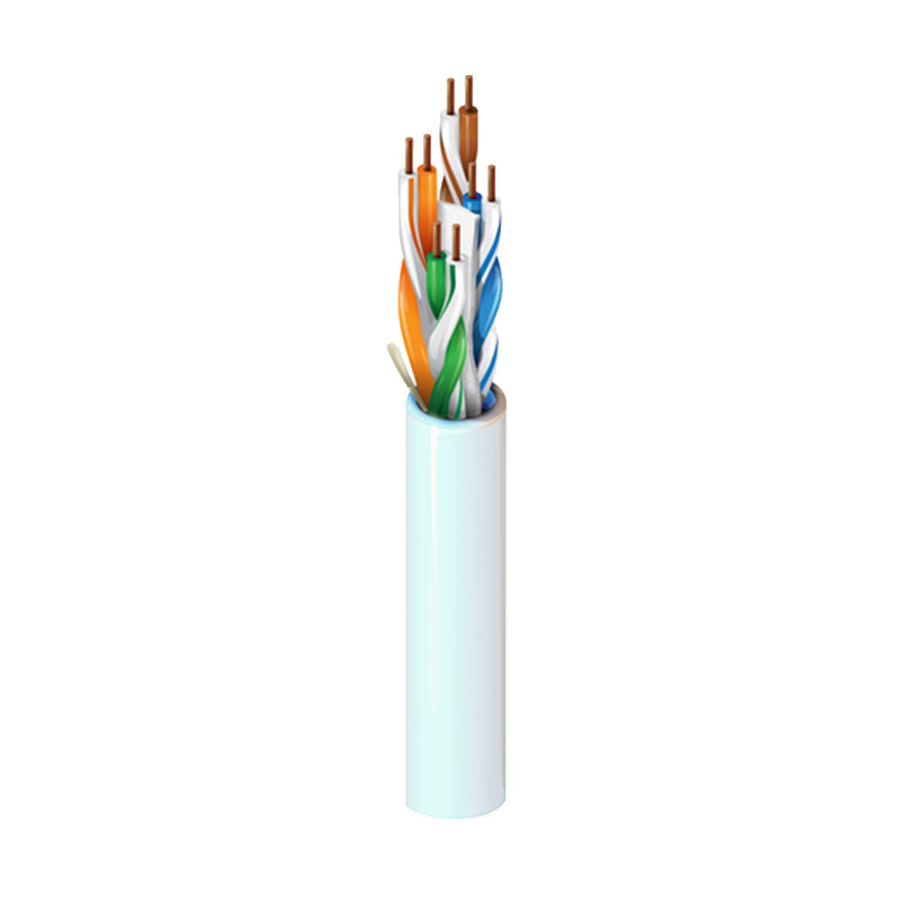 Belden 2413 Bulk 4-Pair Cat6+ Networking Cable (White/Per Foot)