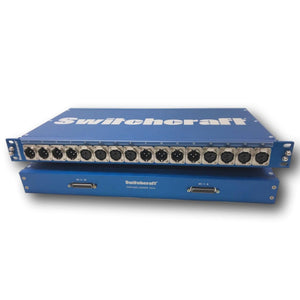 Switchcraft PTAESEBU2DB25 Rack mounted I/O panel, 8-M / 8-F-XLR Connectors in Groups of 4 for AES/EBU Digital Audio