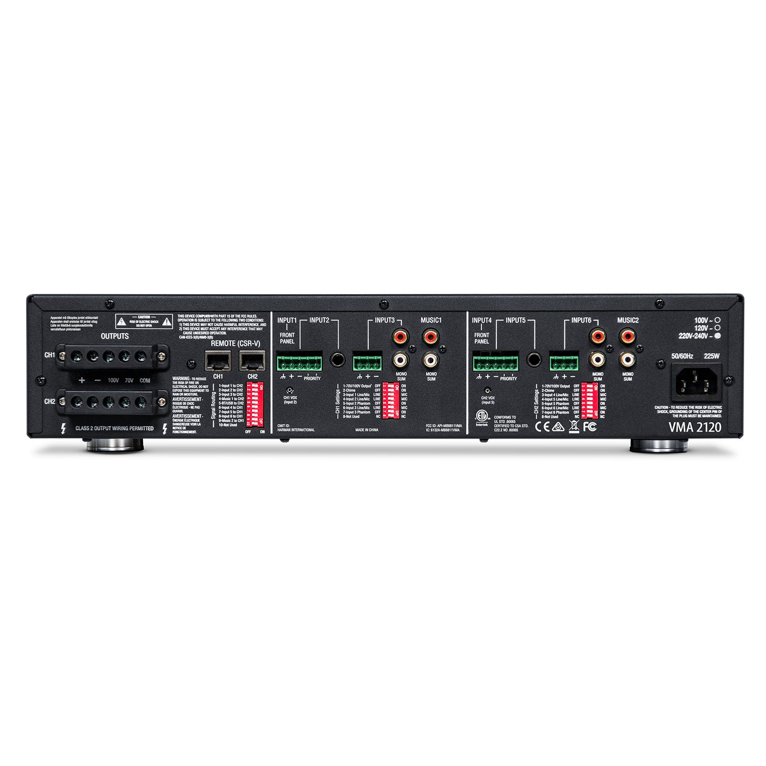 JBL VMA 2120 Value Series 8-Input Mixer Amplifier - 2 x 120 Watts