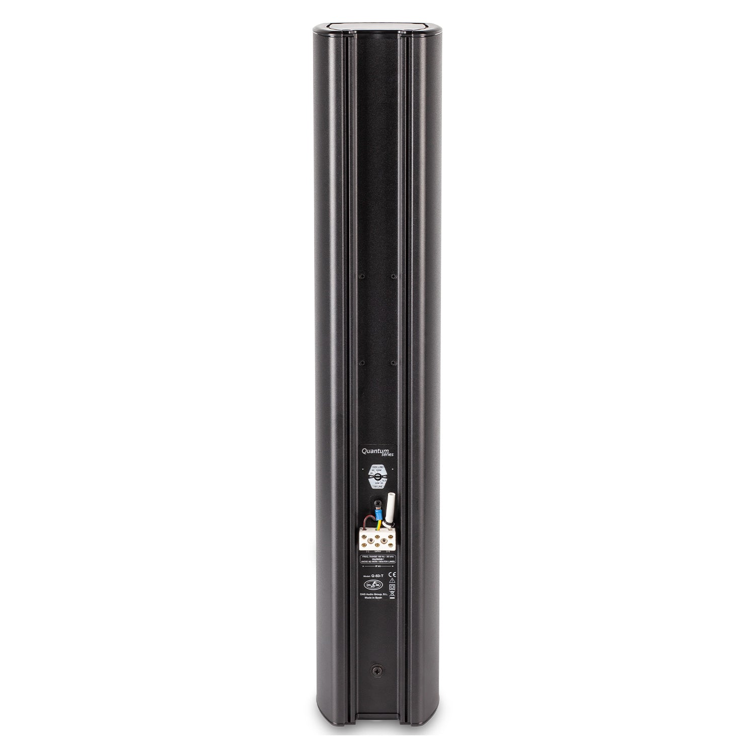 DAS Q-83-T - Full-Range 70/100V Install Column Loudspeaker (Black)