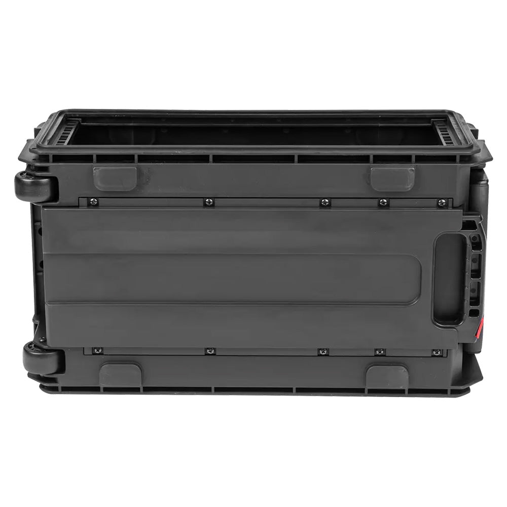 SKB 3i-4U11-W - 4-Space Molded Rack Case with Wheels (Black / ATA Overhead Bin Sized)