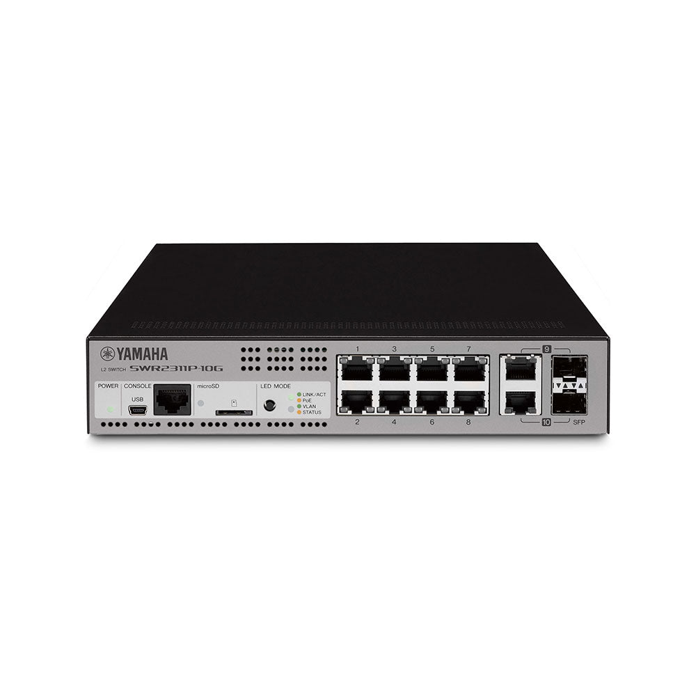 Yamaha SWR2311P-10G L2 Audio-Optimized 8-Port Managed Network Switch
