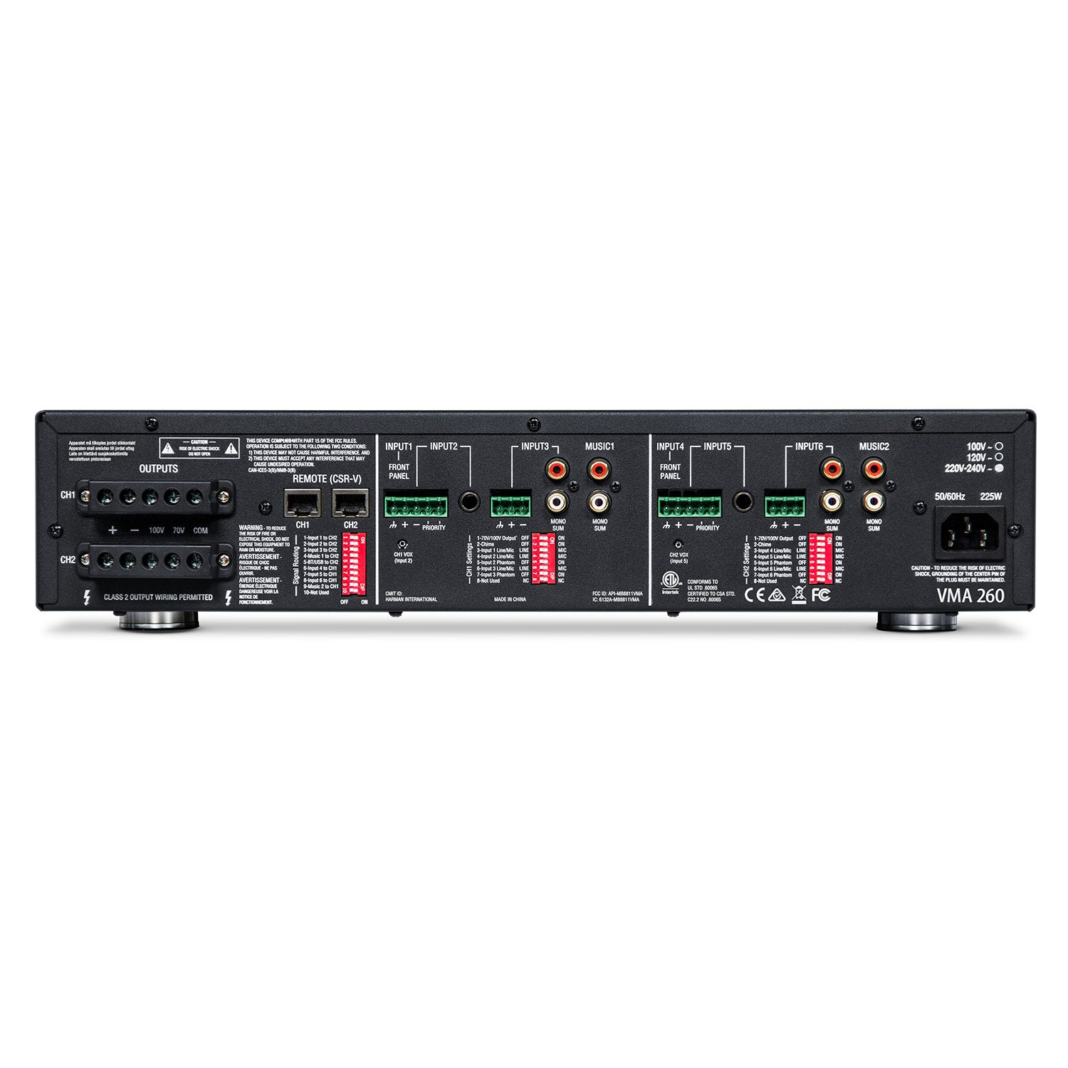 JBL VMA260 Commercial 8-Input 60-Watt Mixer Amplifier