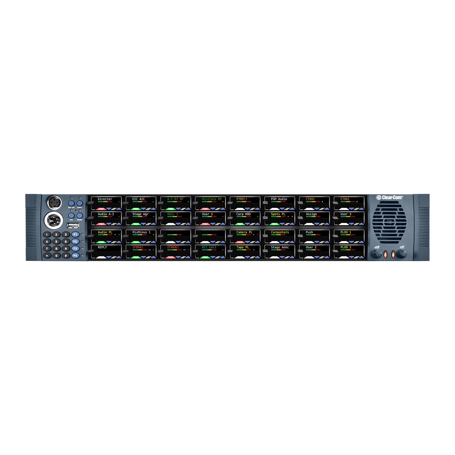 Clear-Com VI-TPNLB-32L-X7B - 32-Lever IrisX Key Panel for Trilogy Mercury (XLR7M)
