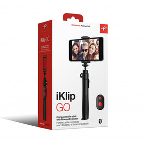 IK Multimedia iKlip GO - Compact Selfie Stick with Bluetooth Shutter