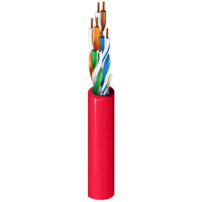 Belden 1585A Plenum Rated Cat5e Cable (Red/1000 Foot Spool)