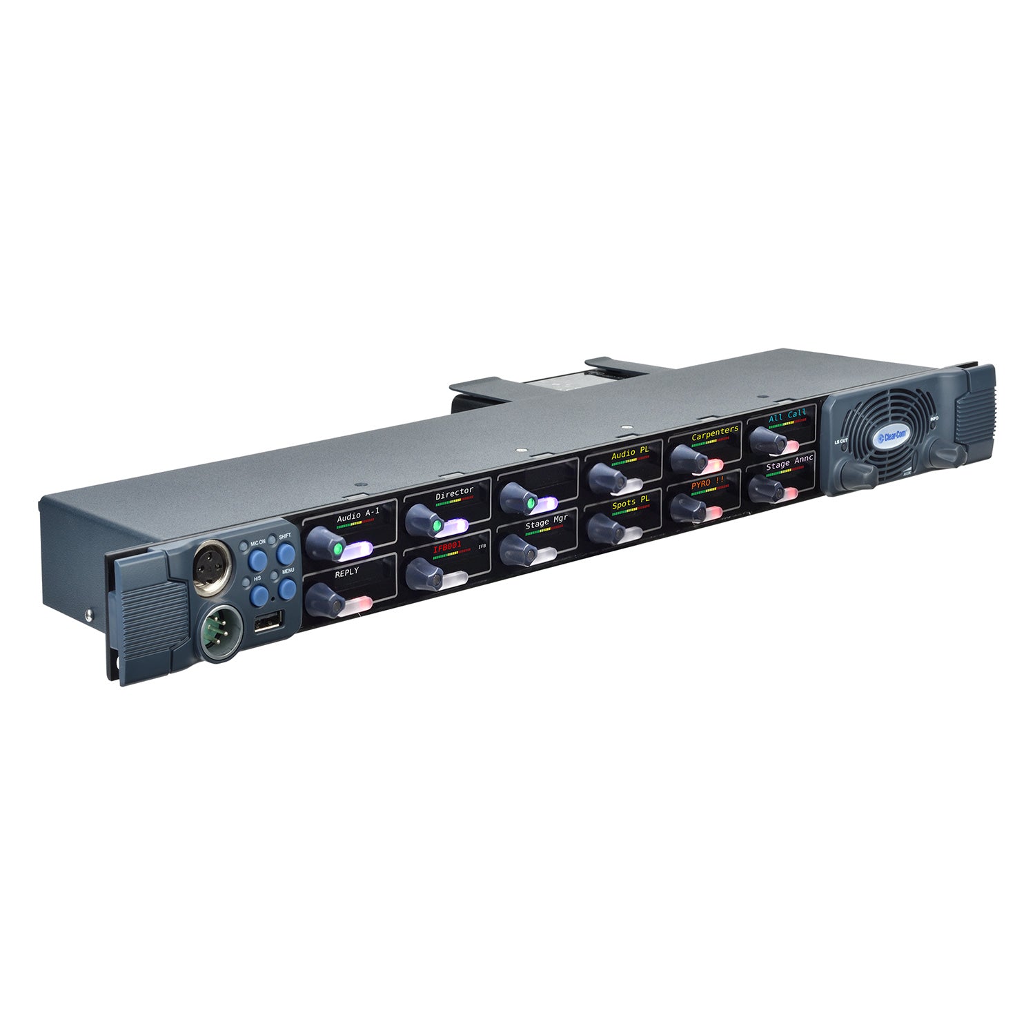Clear-Com VI-PNLB-12R-X4 - 12-Rotary Control IrisX Panel for Eclipse HX or Arcadia (XLR4M)