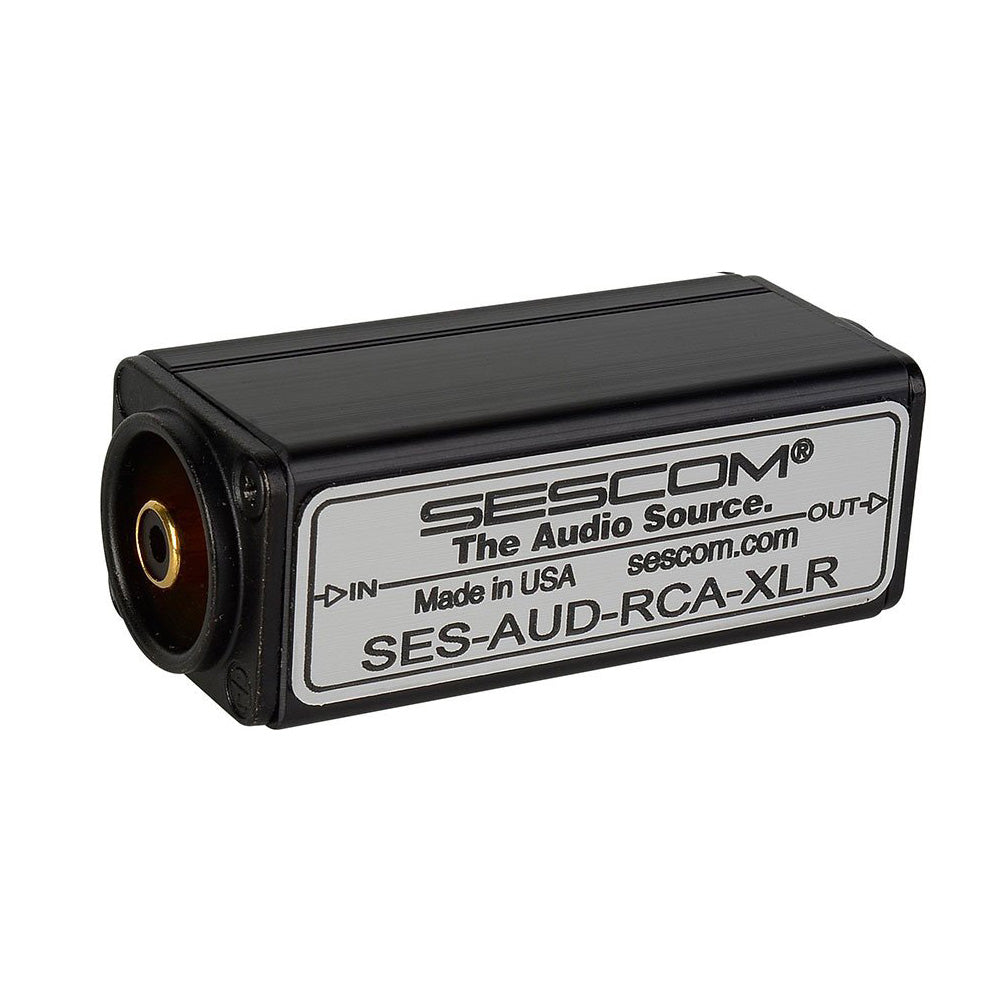 Sescom SES-AUD-RCA-XLR - 1-Channel RCA To XLR Unbalanced To Balanced Audio Converter