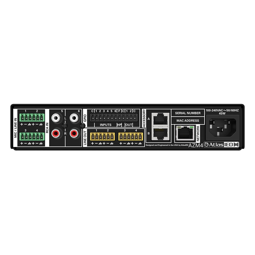 AtlasIED AZM4 - 4-Zone Audio Processor for Atmosphere System