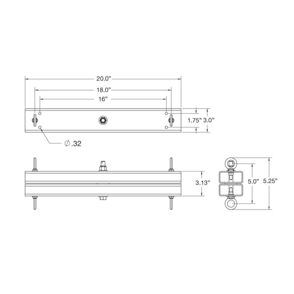 Soundtube SAS-1WA-20 - Steerable Cross Arm for LA Series Line Array