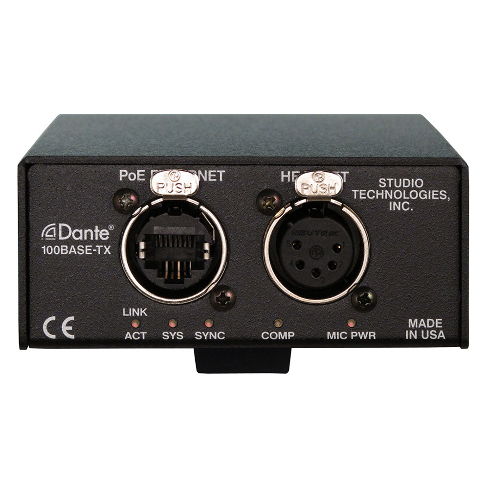 Studio Technologies Model 370A Dante Intercom Beltpack (2 Channel / 5-Pin XLR)