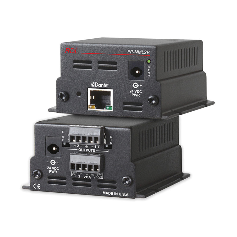 RDL FP-NML2V Dante Network to Mic/Line Interface with VCA
