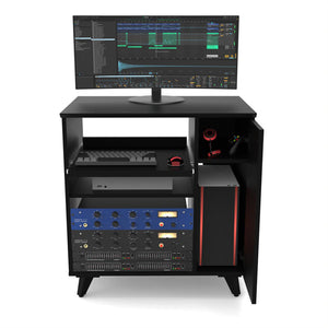Glorious Modular Side Rack - Extension for Sound Desk or Workbench Workstations (Black)
