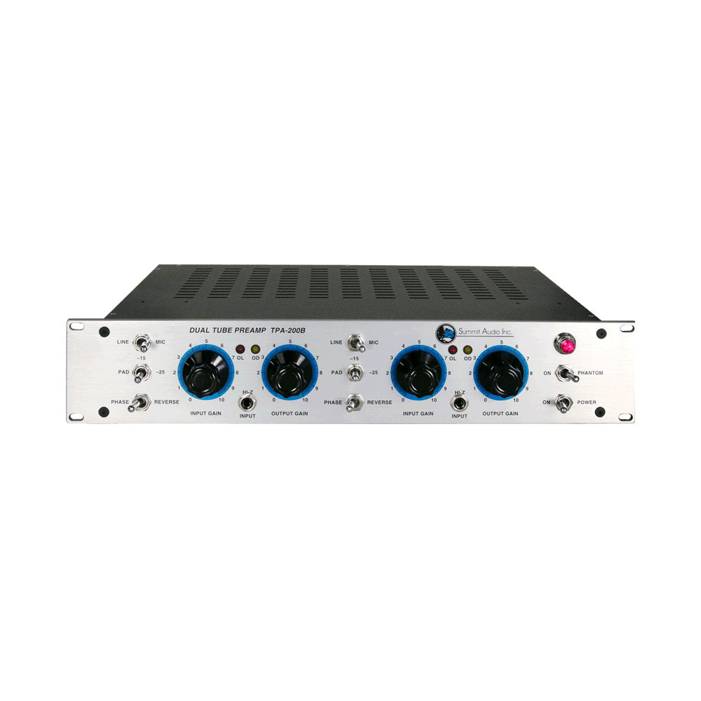 Summit Audio TPA-200B Dual Channel Tube Mic/Instrument Preamplifier