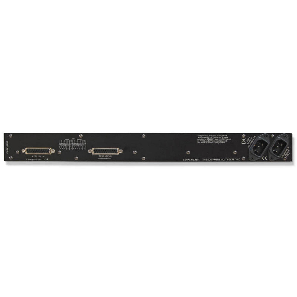 Glensound DARK1616D - Dante/AES67 Network Audio 8x AES3 Inputs 8x AES3 Outputs interface