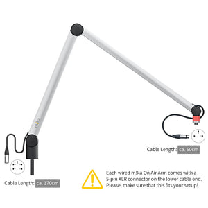 Yellowtec YT3305-XLR - m!ka On-Air Microphone Arm XL (Aluminum / XLR Ends)