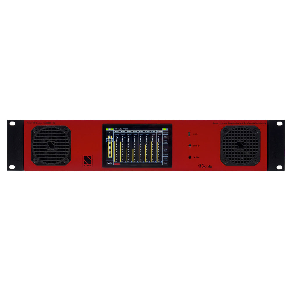 Nixer RD-Dante-DC - Rack Mount Dante Network Confidence Monitoring and Diagnostics Tool