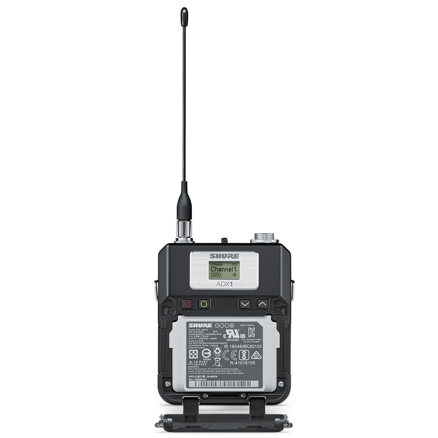 Shure ADX1 Axient Digital Bodypack Transmitter (K54 Band / 606-663 MHz / TA4)