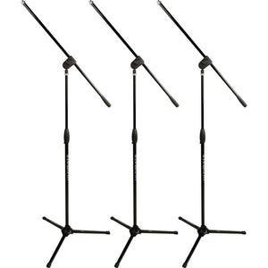 Ultimate Support MC-40B 3-Pack - Classic Series Boom Tripod Microphone Stand (Set of 3)