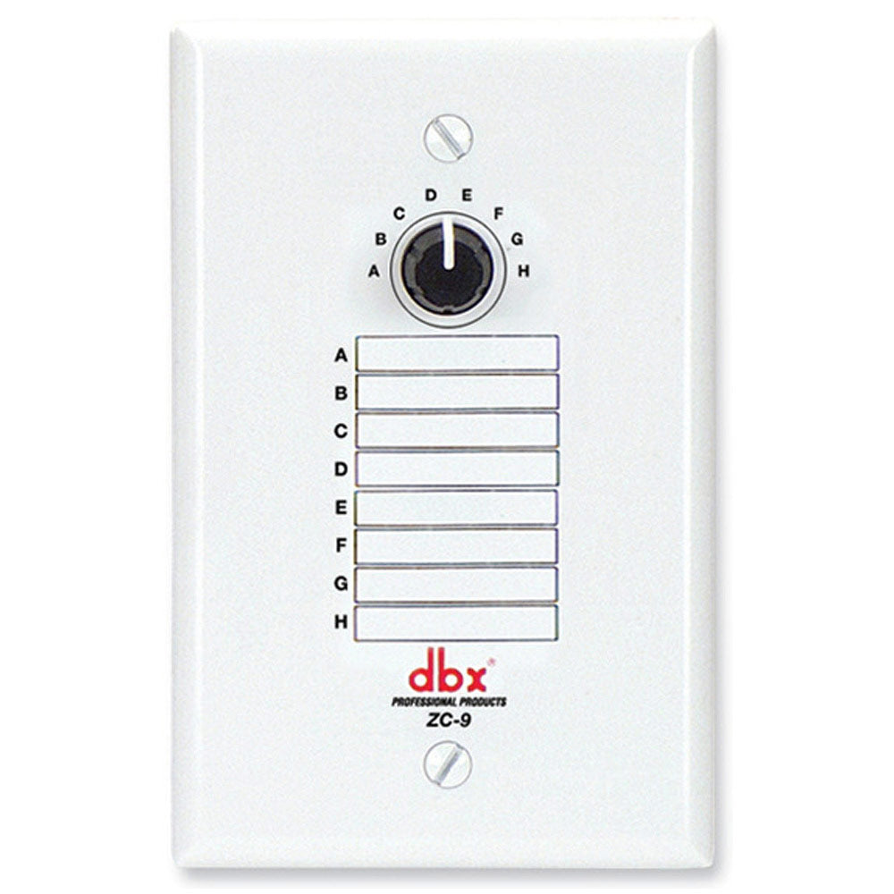 DBX ZC-9 Rotary Remote Wall-Plate Mounting Source Selector for dbx ZonePro 1260 and 1261