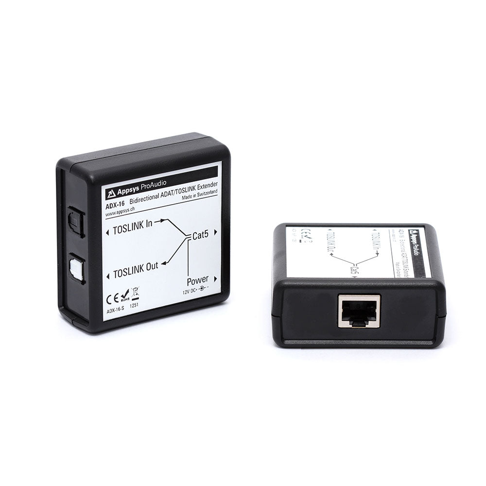 Appsys Pro Audio ADX-16 - 16-Channel Bidirectional ADAT / TOSLink Extender