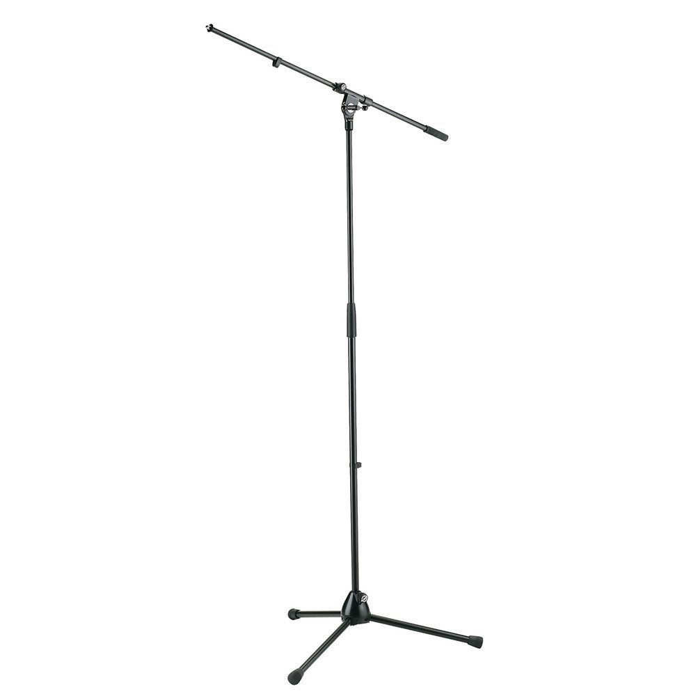 K + M 210/2 Tripod Boom Microphone Stand (Black)